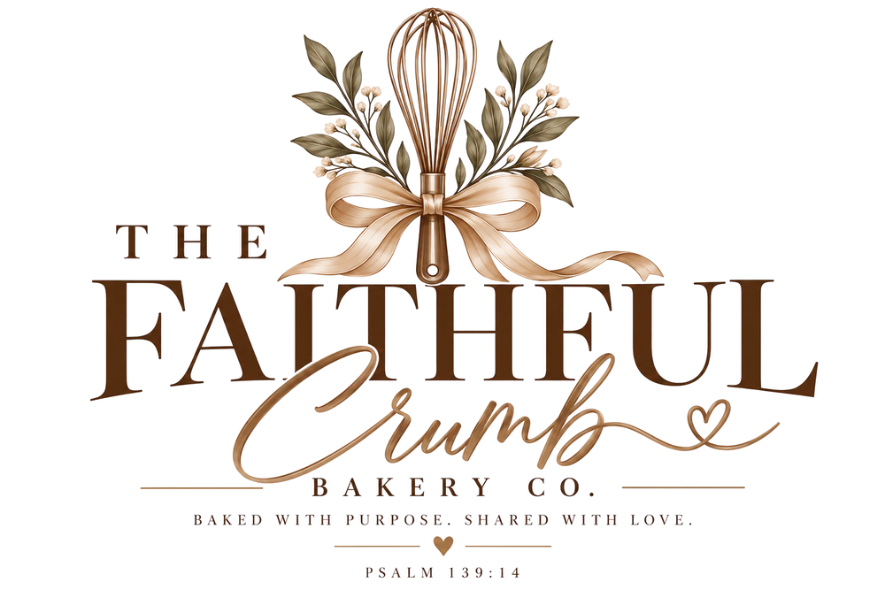 The Faithful Crumb Bakery Co. Baked with purpose. Shared with love. Psalm 139:14